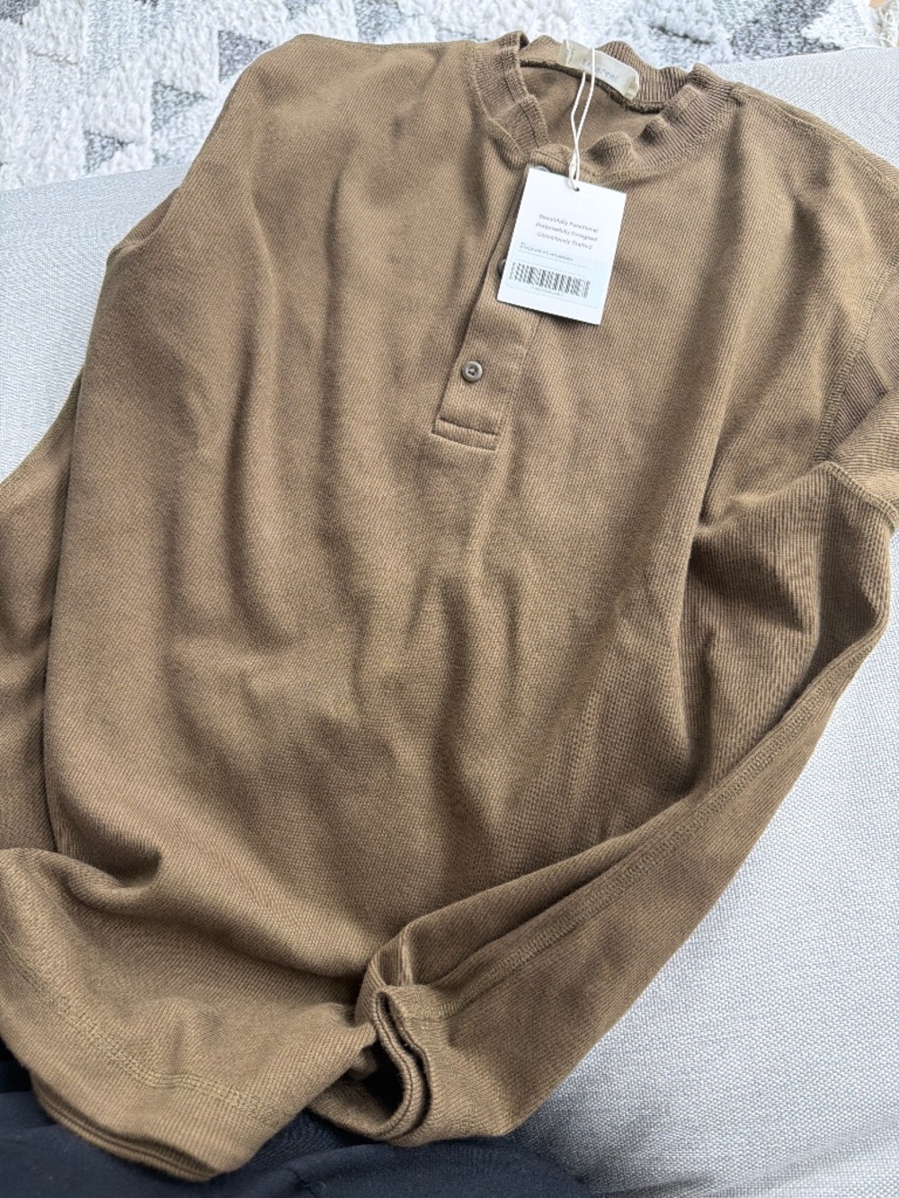 Everlane Vintage Rib Henley Sweater | Beech